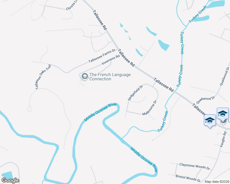map of restaurants, bars, coffee shops, grocery stores, and more near 154 Sedgefield Drive in Athens