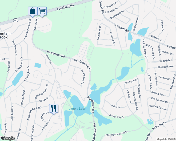map of restaurants, bars, coffee shops, grocery stores, and more near 3328 Rawlinson Road in Columbia