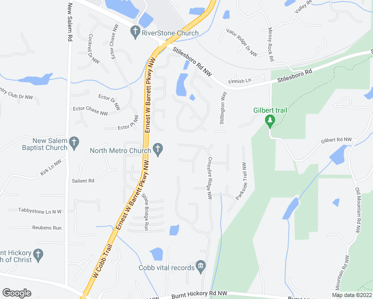 map of restaurants, bars, coffee shops, grocery stores, and more near 871 Crossfire Ridge Northwest in Marietta