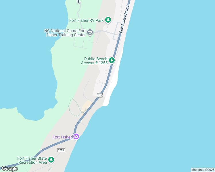 map of restaurants, bars, coffee shops, grocery stores, and more near 2116 Surfrider Court in Kure Beach