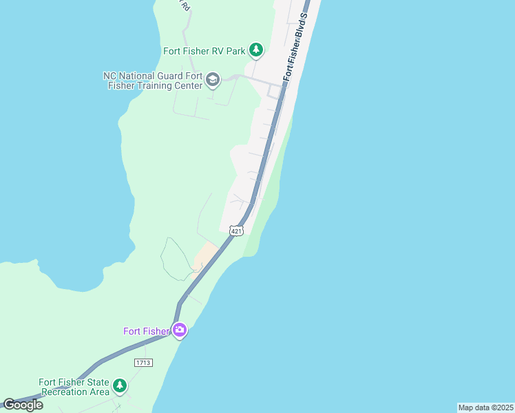 map of restaurants, bars, coffee shops, grocery stores, and more near 2117b Surfrider Court in Kure Beach