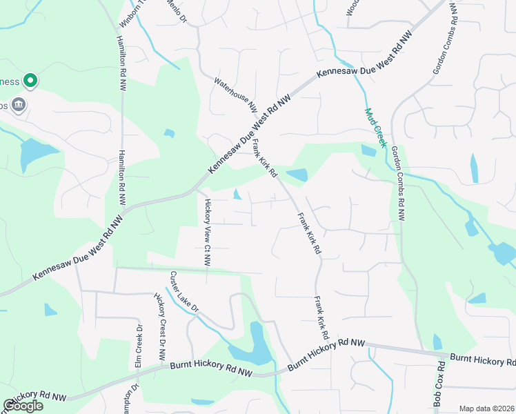 map of restaurants, bars, coffee shops, grocery stores, and more near 889 Frank Kirk Road in Kennesaw