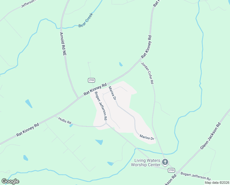 map of restaurants, bars, coffee shops, grocery stores, and more near 107 Logan Court in Statham