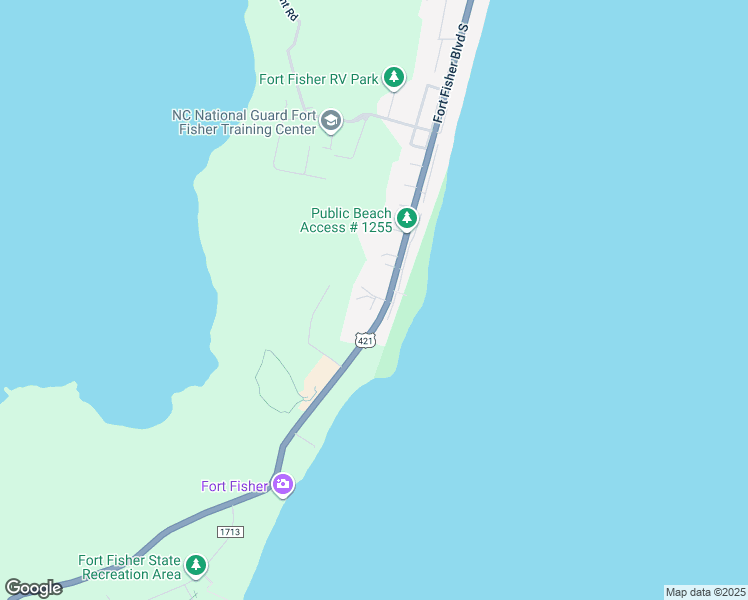 map of restaurants, bars, coffee shops, grocery stores, and more near 2201 Surfrider Circle in Kure Beach