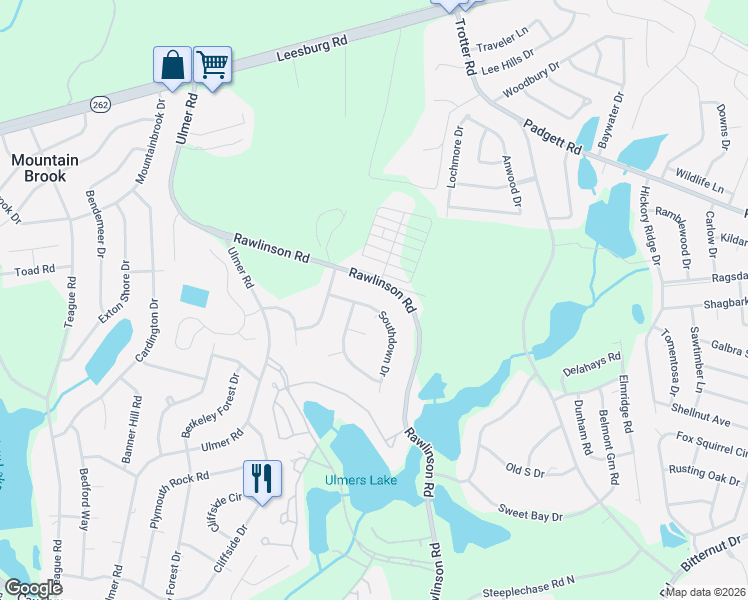 map of restaurants, bars, coffee shops, grocery stores, and more near 3428 Rawlinson Road in Columbia