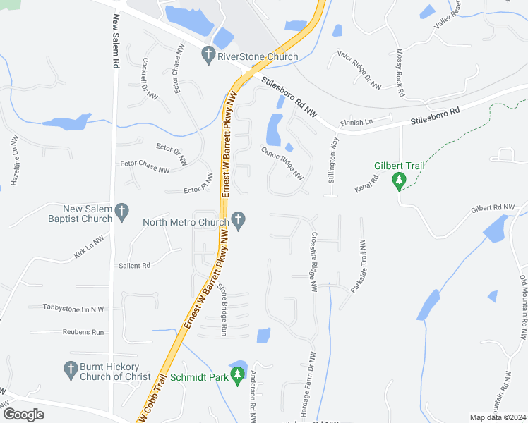 map of restaurants, bars, coffee shops, grocery stores, and more near 900 Crossfire Ridge Northwest in Marietta