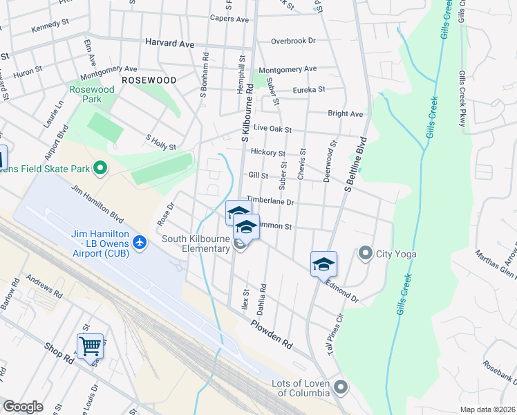 map of restaurants, bars, coffee shops, grocery stores, and more near 1200 Hancock Street in Columbia