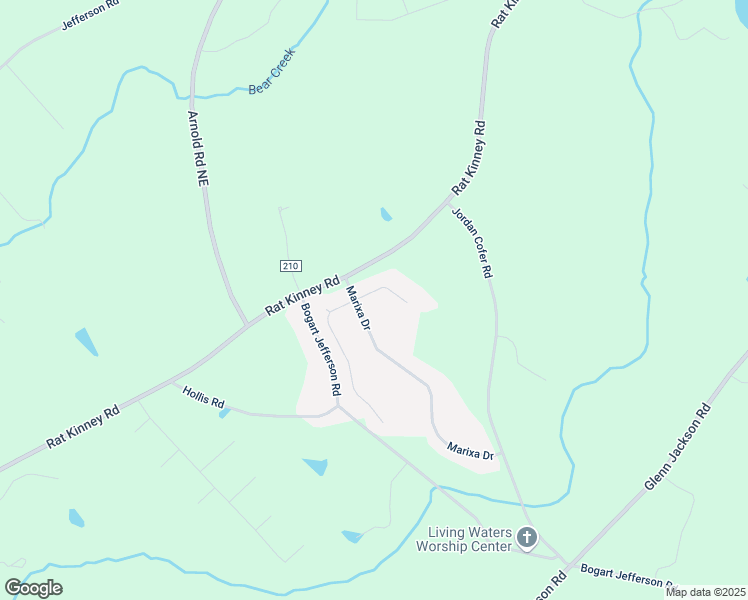 map of restaurants, bars, coffee shops, grocery stores, and more near 103 Logan Court in Statham