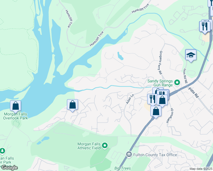 map of restaurants, bars, coffee shops, grocery stores, and more near 430 Hadley Court in Atlanta