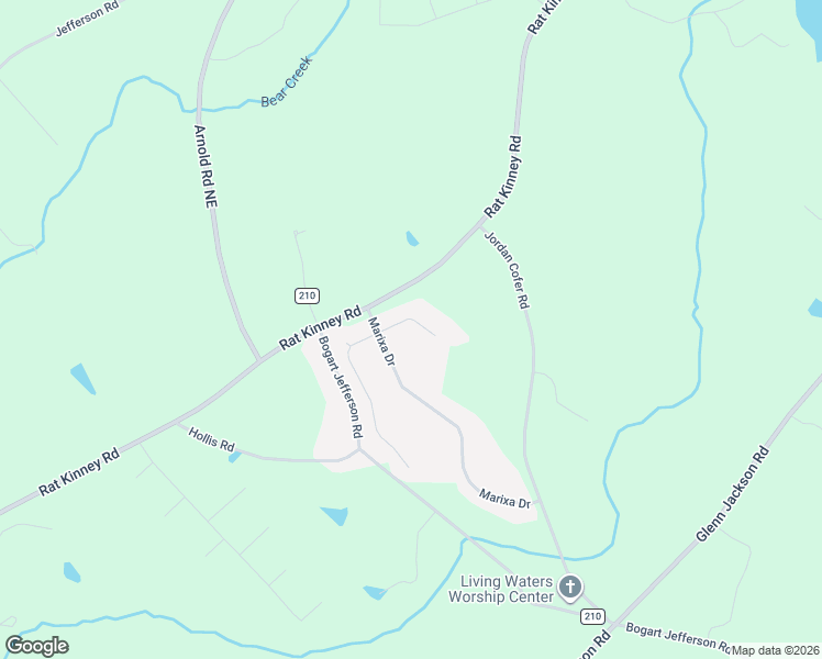 map of restaurants, bars, coffee shops, grocery stores, and more near 107 Logan Court in Statham