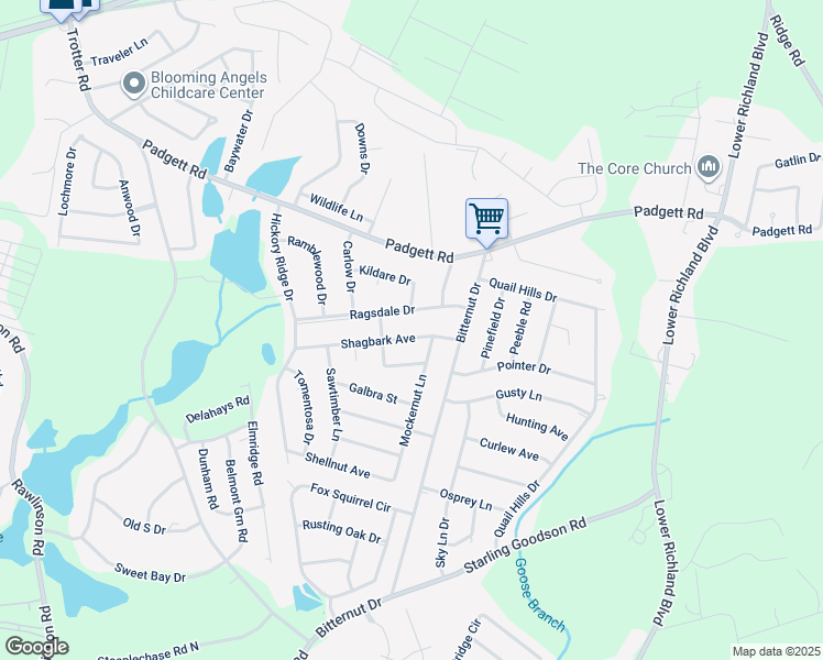 map of restaurants, bars, coffee shops, grocery stores, and more near 213 Shagbark Avenue in Columbia