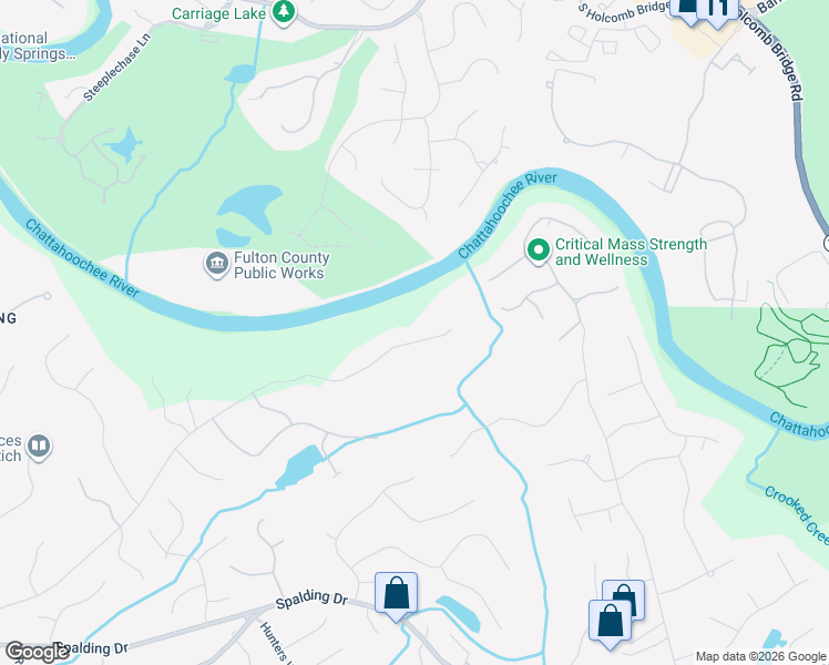 map of restaurants, bars, coffee shops, grocery stores, and more near 8360 Jett Ferry Road in Atlanta