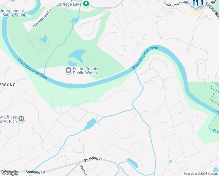 map of restaurants, bars, coffee shops, grocery stores, and more near 8330 Jett Ferry Road in Atlanta