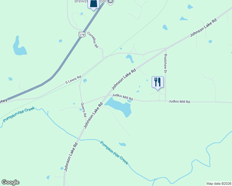 map of restaurants, bars, coffee shops, grocery stores, and more near 1068 Judkin Mill Road in Cedartown