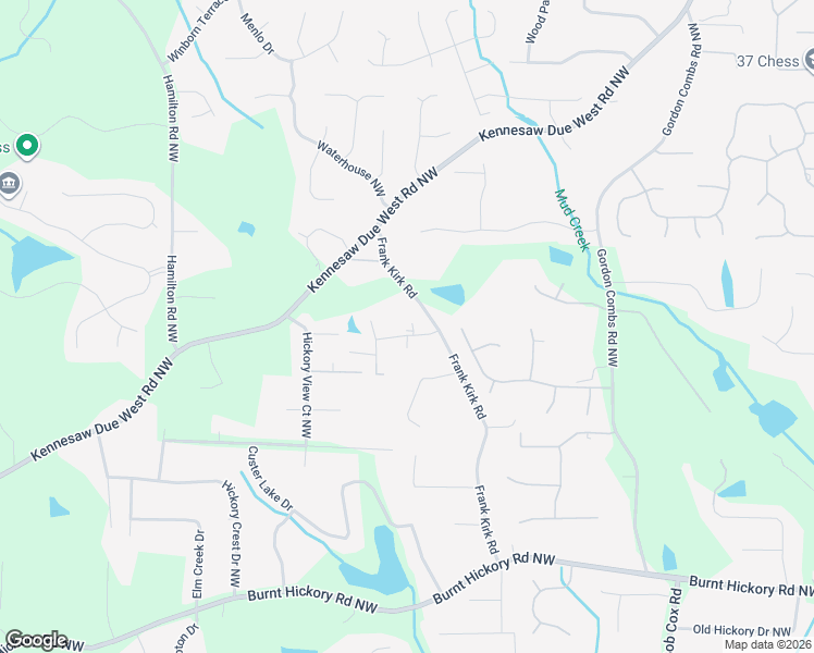 map of restaurants, bars, coffee shops, grocery stores, and more near 889 Frank Kirk Road in Kennesaw