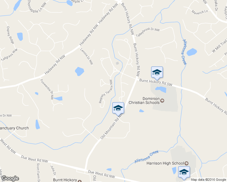 map of restaurants, bars, coffee shops, grocery stores, and more near 840 Registry Terrace Northwest in Kennesaw