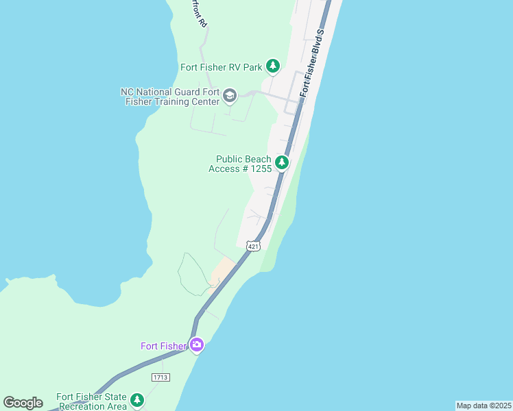 map of restaurants, bars, coffee shops, grocery stores, and more near 2201 Surfrider Circle in Kure Beach