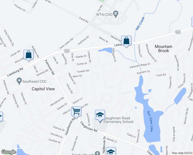 map of restaurants, bars, coffee shops, grocery stores, and more near 2212 Tuxedo Road in Columbia