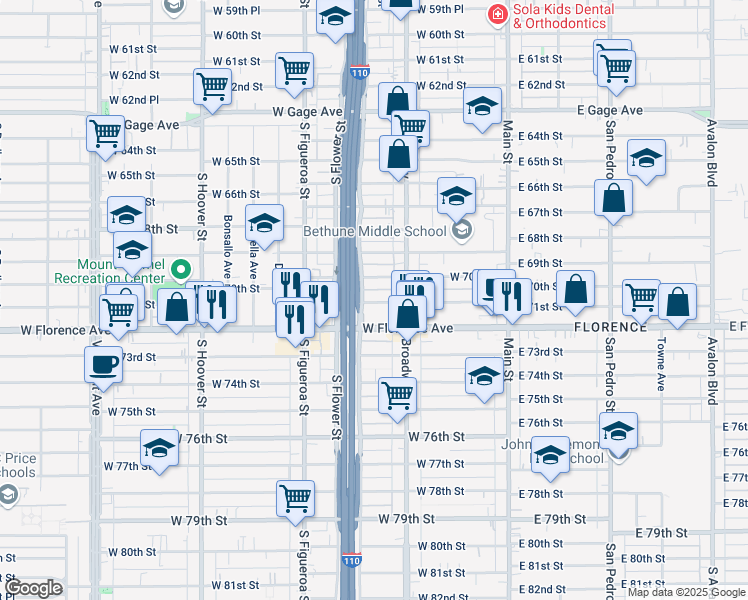 337 West 71st Street, Los Angeles CA Walk Score