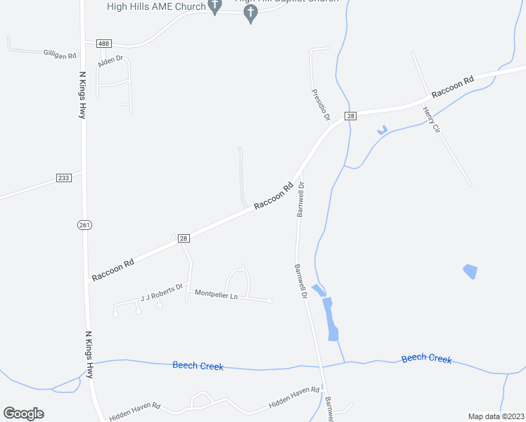 map of restaurants, bars, coffee shops, grocery stores, and more near 1445 Raccoon Road in Sumter