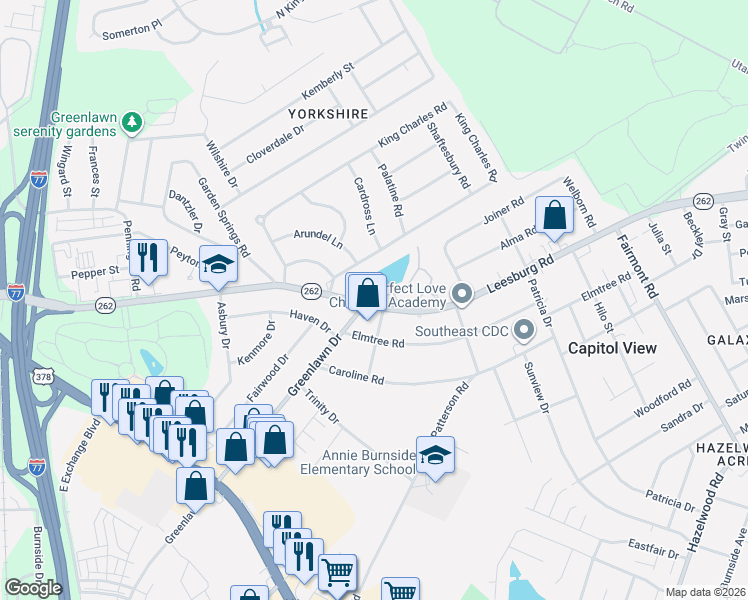 map of restaurants, bars, coffee shops, grocery stores, and more near 109 Village Walk in Columbia