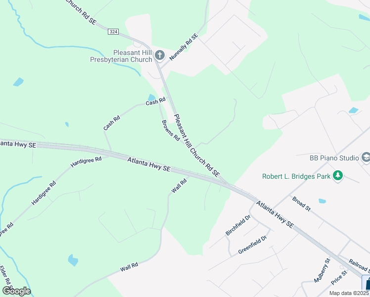 map of restaurants, bars, coffee shops, grocery stores, and more near 351 Pleasant Hill Church Road Southeast in Winder