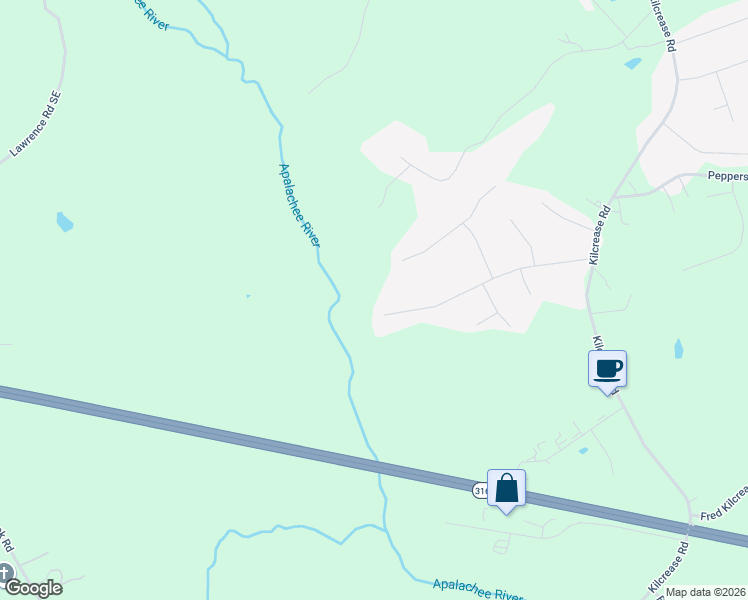 map of restaurants, bars, coffee shops, grocery stores, and more near 1341 Smoke Rise Lane in Auburn