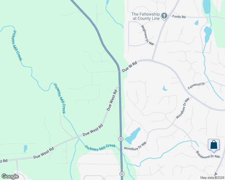 map of restaurants, bars, coffee shops, grocery stores, and more near 3379 Due West Road in Dallas