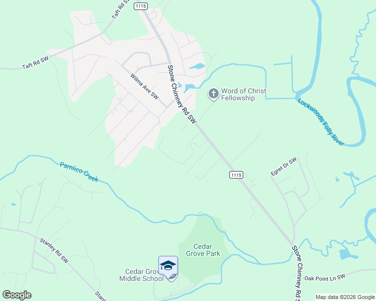 map of restaurants, bars, coffee shops, grocery stores, and more near 570 Stone Ridge Road in Supply