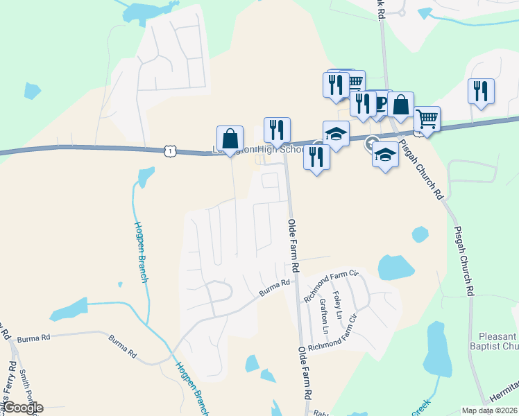 map of restaurants, bars, coffee shops, grocery stores, and more near 140 Glenellen Road in Lexington