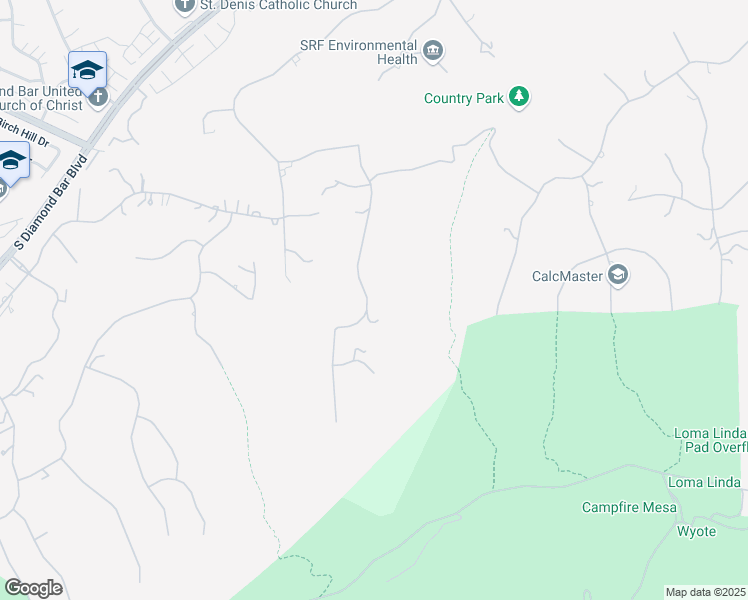 map of restaurants, bars, coffee shops, grocery stores, and more near 2658 Blaze Trail in Diamond Bar