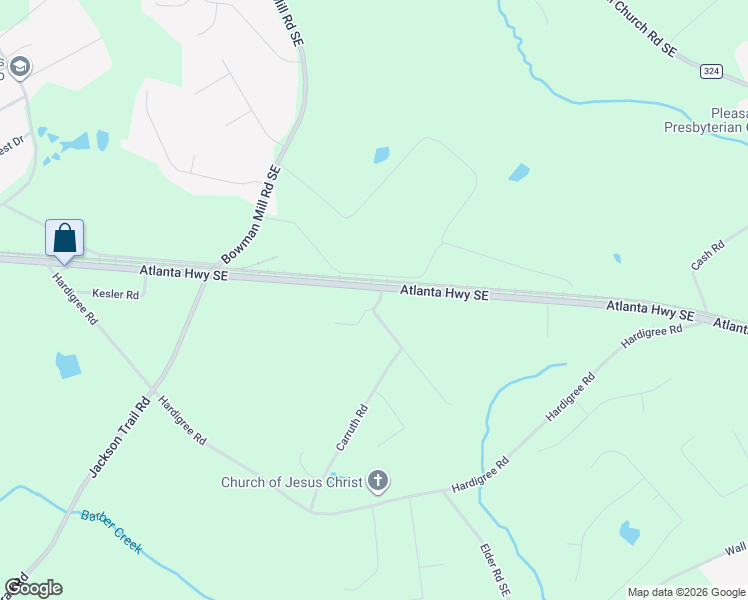 map of restaurants, bars, coffee shops, grocery stores, and more near 370 Hardigree Drive in Winder