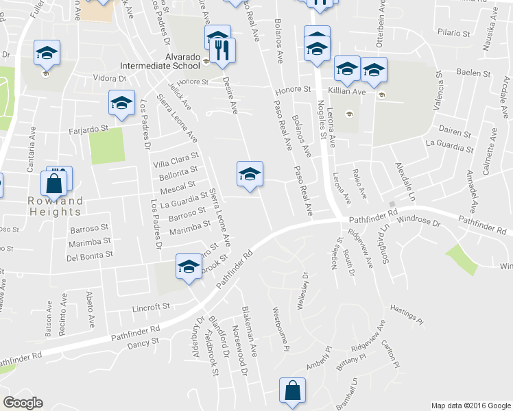 map of restaurants, bars, coffee shops, grocery stores, and more near in City of Industry