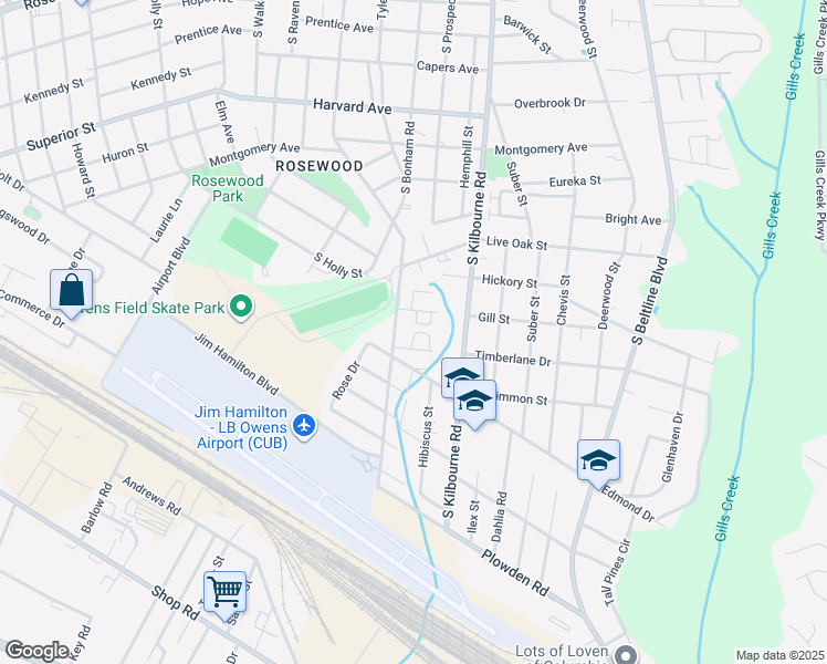 map of restaurants, bars, coffee shops, grocery stores, and more near 22 Old Clayton Court in Columbia