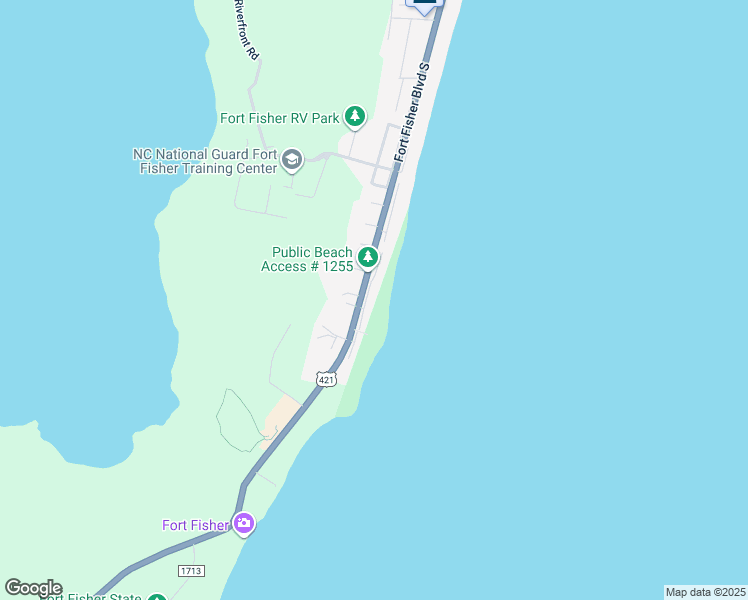 map of restaurants, bars, coffee shops, grocery stores, and more near 1601 Sand Dollar Court in Kure Beach
