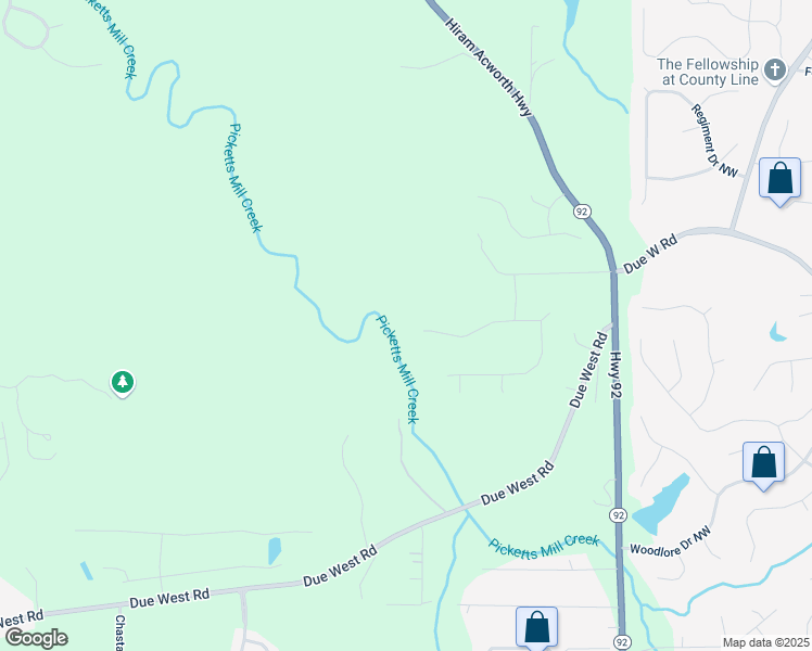 map of restaurants, bars, coffee shops, grocery stores, and more near 284 Due West Court in Dallas
