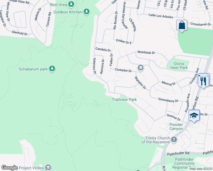 map of restaurants, bars, coffee shops, grocery stores, and more near 2503 Saleroso Drive in Rowland Heights