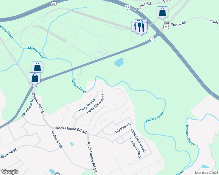 map of restaurants, bars, coffee shops, grocery stores, and more near 2169 Charcoal Ives Road in Lawrenceville