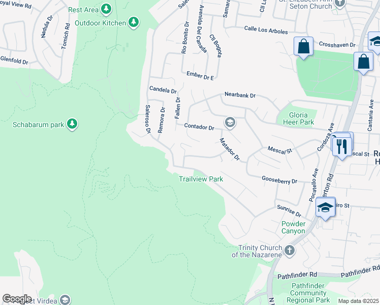 map of restaurants, bars, coffee shops, grocery stores, and more near 17711 Contra Costa Drive in Rowland Heights