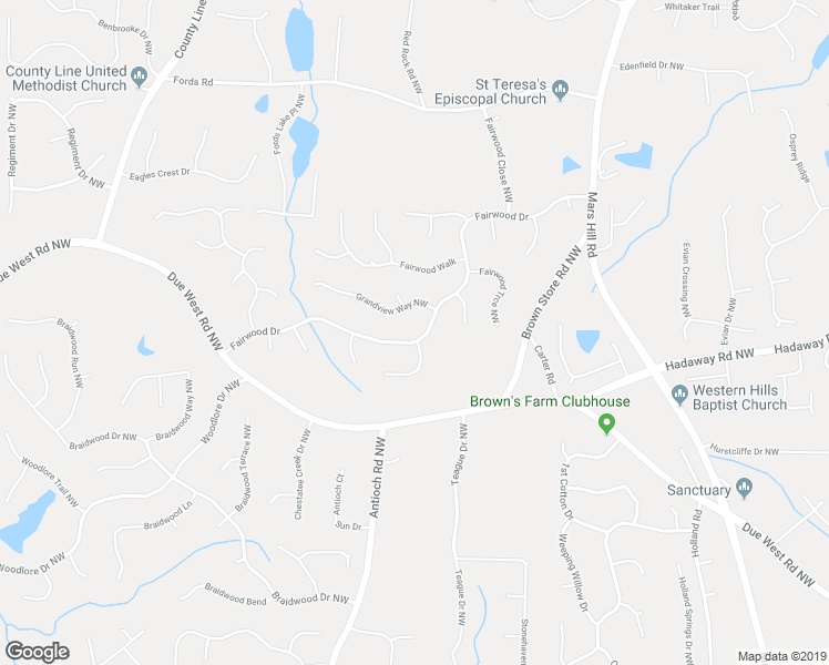 map of restaurants, bars, coffee shops, grocery stores, and more near 5704 Fairwood Drive Northwest in Acworth