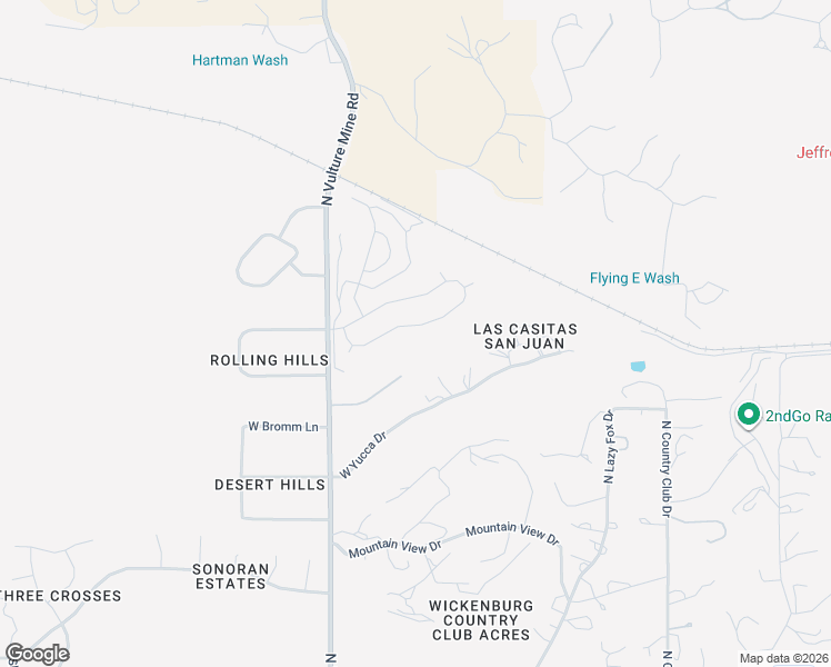 map of restaurants, bars, coffee shops, grocery stores, and more near 1835 Yance Drive in Wickenburg