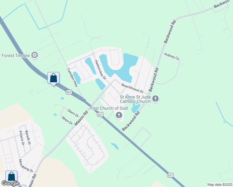 map of restaurants, bars, coffee shops, grocery stores, and more near 1920 Harborview Drive in Sumter