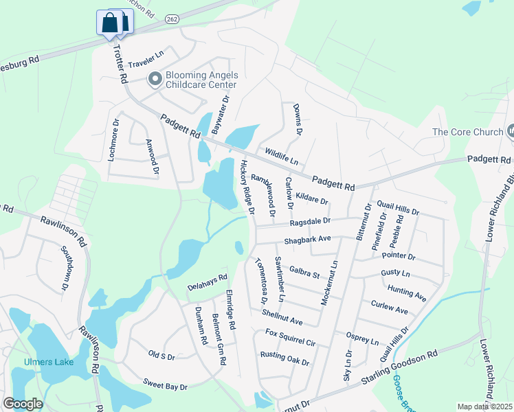 map of restaurants, bars, coffee shops, grocery stores, and more near 231 Hickory Ridge Drive in Columbia