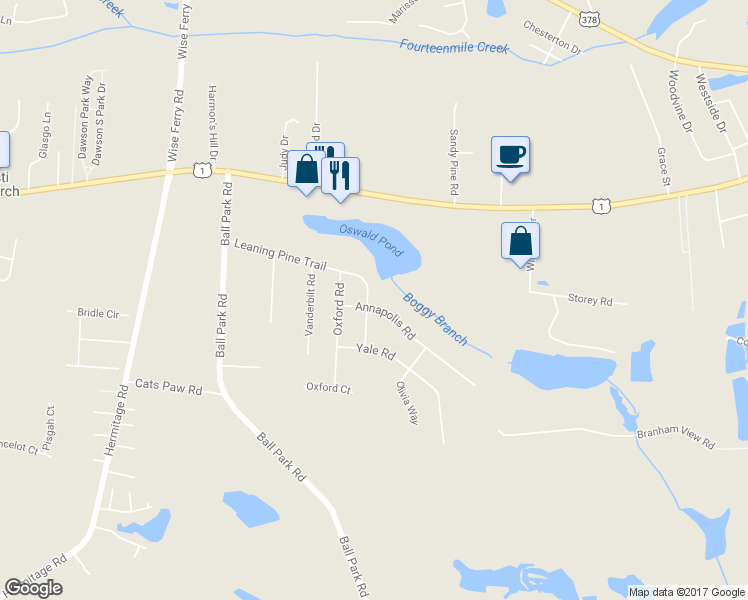 map of restaurants, bars, coffee shops, grocery stores, and more near 118 Leaning Pine Trail in Lexington