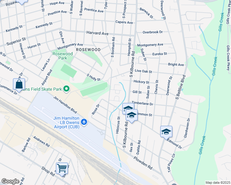 map of restaurants, bars, coffee shops, grocery stores, and more near 132 Elizabeth Darby Lane in Columbia