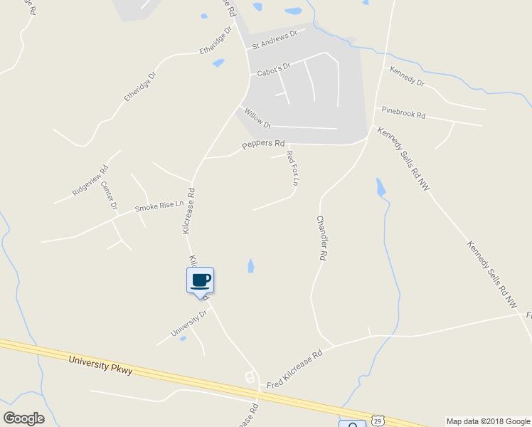 map of restaurants, bars, coffee shops, grocery stores, and more near 646 Red Fox Lane in Auburn