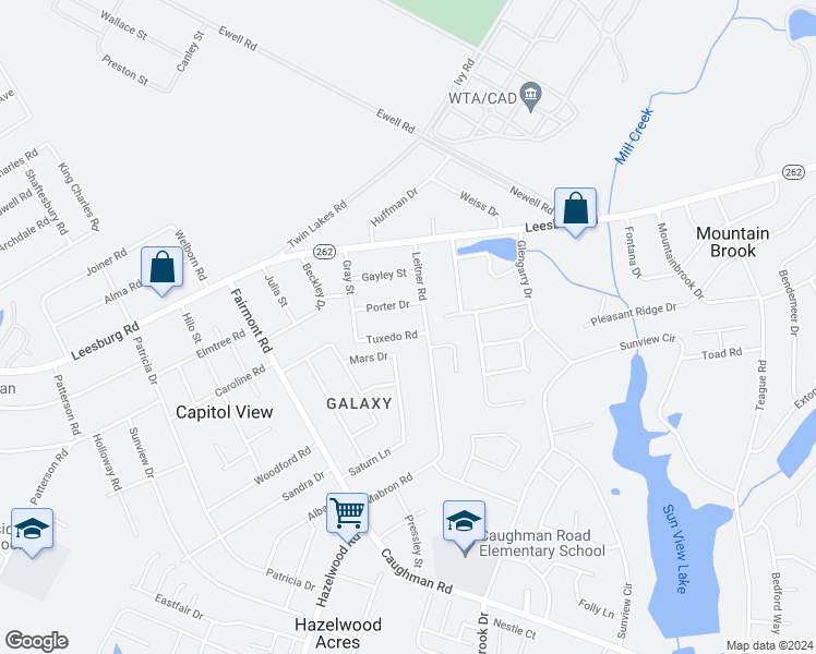 map of restaurants, bars, coffee shops, grocery stores, and more near 2131 Tuxedo Road in Columbia