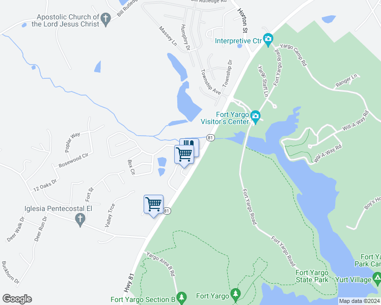 map of restaurants, bars, coffee shops, grocery stores, and more near 202 Resource Lane in Winder
