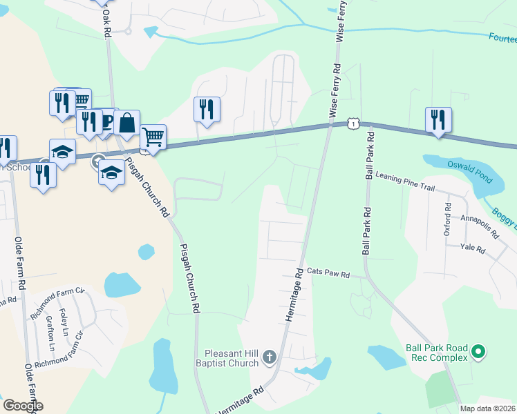 map of restaurants, bars, coffee shops, grocery stores, and more near 428 Bridle Circle in Lexington