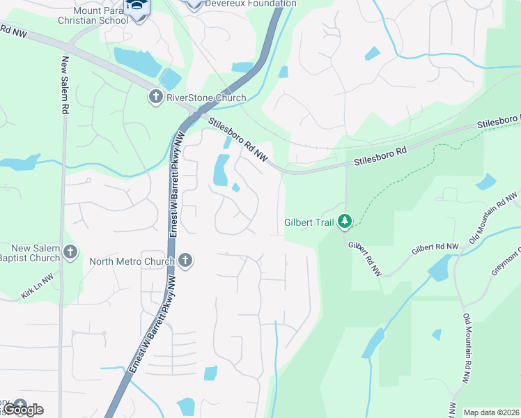 map of restaurants, bars, coffee shops, grocery stores, and more near 1032 Frog Leap Trail Northwest in Kennesaw